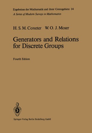 Generators And Relations For Discrete Groups Springerlink