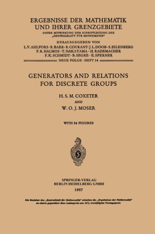 Generators And Relations For Discrete Groups Springerlink