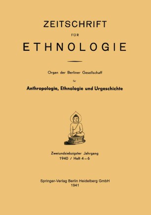 Zeitschrift für Ethnologie SpringerLink