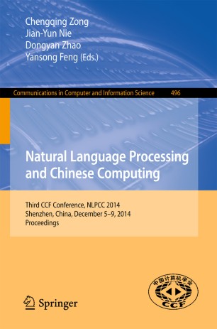 Natural Language Processing And Chinese Computing Springerlink - 