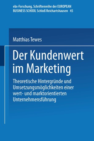 Der Kundenwert Im Marketing Springerlink