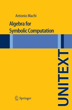 Algebra For Symbolic Computation Springerlink