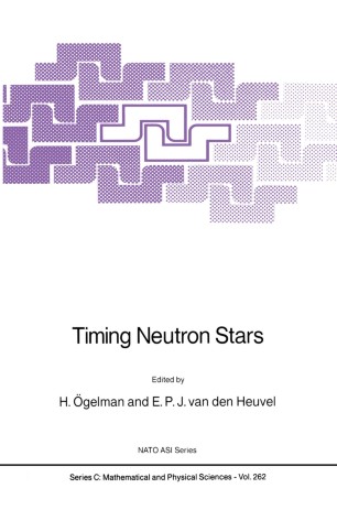 Timing Neutron Stars Springerlink