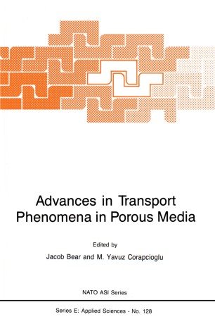 Advances In Transport Phenomena In Porous Media Springerlink