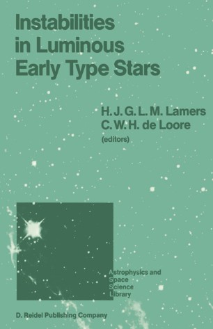 Instabilities In Luminous Early Type Stars Springerlink