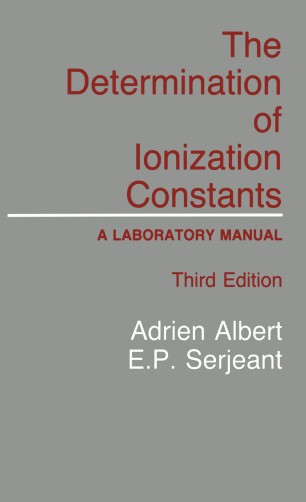 The Determination Of Ionization Constants Springerlink
