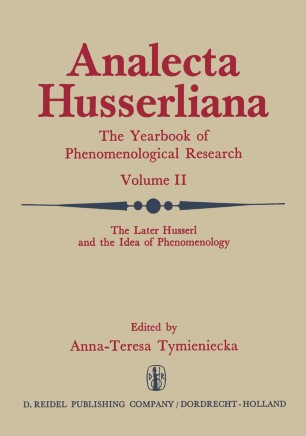 The Later Husserl and the Idea of Phenomenology | SpringerLink