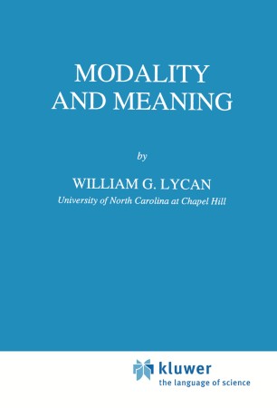 Modality And Meaning Springerlink