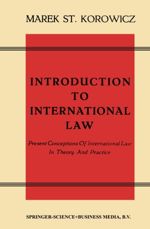 Introduction To International Law | SpringerLink