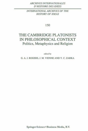 The Cambridge Platonists In Philosophical Context Springerlink
