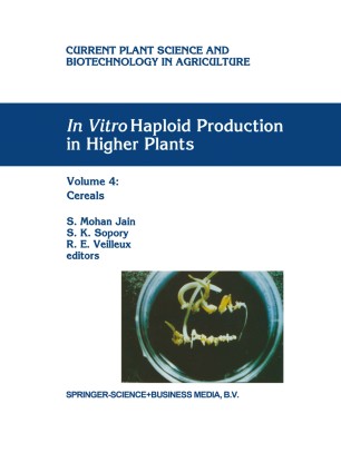 In Vitro Haploid Production In Higher Plants Springerlink