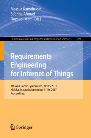 Requirements Engineering For Internet Of Things Springerlink