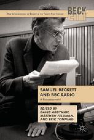 The c As Commissioner Of Beckett S Radio Plays Springerlink The c As Commissioner Of Beckett S Radio Plays Springerlink