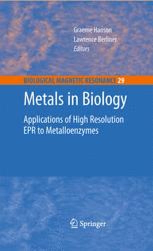 Epr Of Cobalt Substituted Zinc Enzymes Springerlink