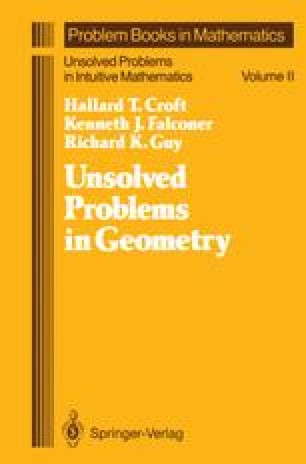Unsolved Problems In Geometry | Springerlink