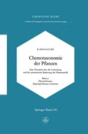 Chemotaxonomie der Pflanzen | SpringerLink