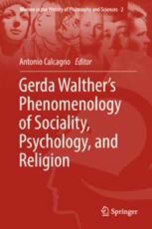 On Community Edith Stein And Gerda Walther Springerlink