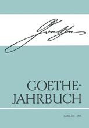 Konig Ludwig I Von Bayern Und Johann Wolfgang Von Goethe Springerlink