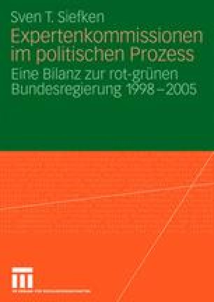 Gegenstand Expertengremien Und Politikberatung Springerlink