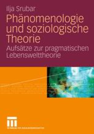 Alfred Schütz' Konzeption der Sozialität des Handelns | SpringerLink