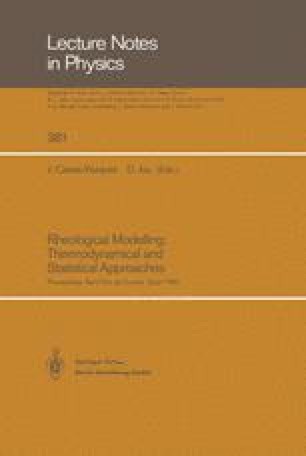 Conformation Tensor Rheological Models Springerlink
