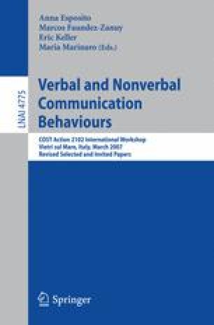 Analysis And Synthesis Of Multimodal Verbal And Non Verbal Interaction For Animated Interface Agents Springerlink Analysis And Synthesis Of Multimodal Verbal And Non Verbal Interaction For Animated Interface Agents Springerlink