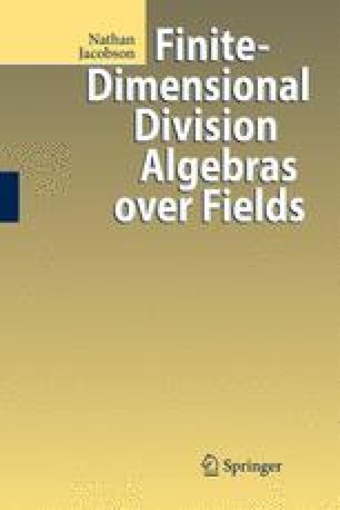Finite-Dimensional Division Algebras Over Fields | Springerlink