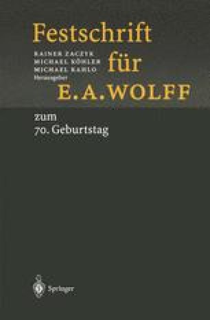 Festschrift für E.A. Wolff | SpringerLink