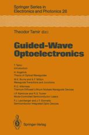 Theory Of Optical Waveguides Springerlink