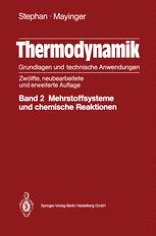 Thermodynamik Der Gemische Springerlink