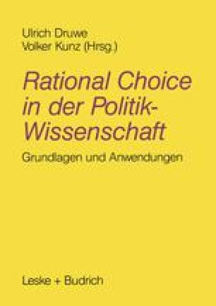 Die Okonomische Theorie Der Politik Springerlink