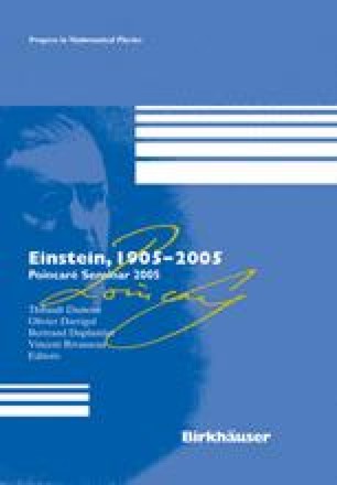 The Genesis Of The Theory Of Relativity Springerlink - 