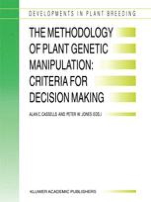 The Release Of Transgenic Plants From Containment And The