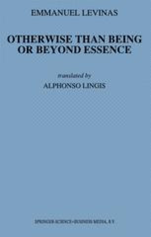 Otherwise Than Being Or Beyond Essence Springerlink Otherwise Than Being Or Beyond Essence Springerlink