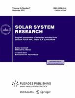 Solar System Research Springer