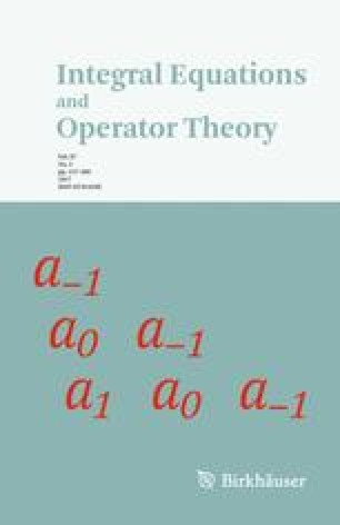 Integral Equations and Operator Theory - Volume 61