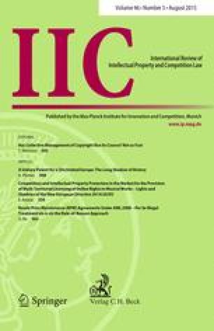 Competition And Intellectual Property Protection In The - 