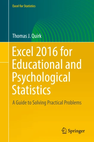 book cover: Excel 2016 for Educational and Psychological Statistics