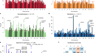 Robust inference and correlates from genetic associations with personality