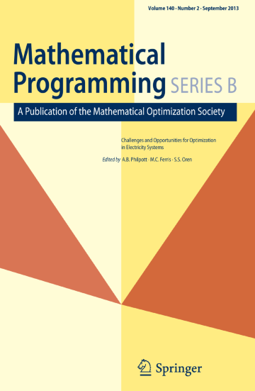 Mathematical Programming | Volumes and issues