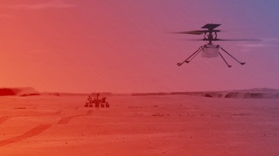 Ingenuity Helicopter on Mars (Illustration)