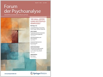 Cover Forum der Psychoanalyse