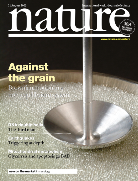 Volume 424 Issue 6951, 21 August 2003