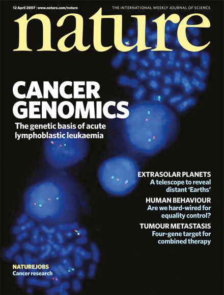Volume 446 Issue 7137, 12 April 2007