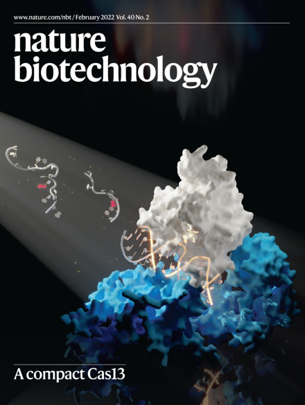 Nature Biotechnology journal cover featuring biomedical research