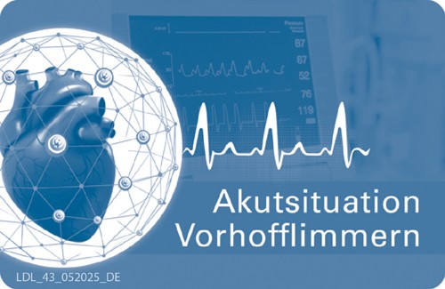 Grafik von einem menschlichen Herzen mit Visualisierung des Herzschlags im Hintergrund