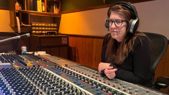 Susan Rogers in a recording studio