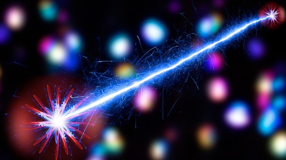 Picture of two entangled particles