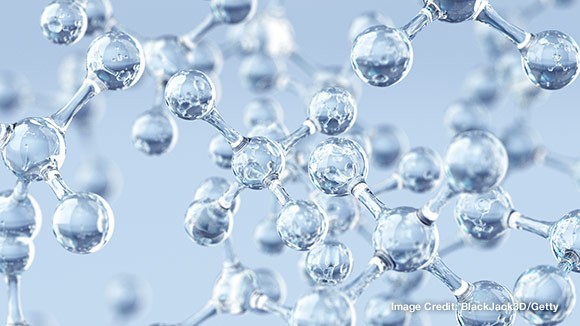 Illustration of molecules and chemical bonds.