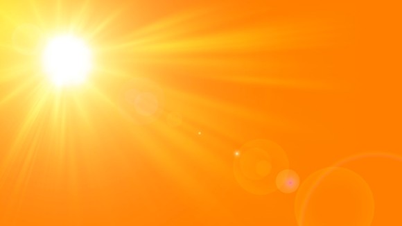 Sunny abstract background with shining sun